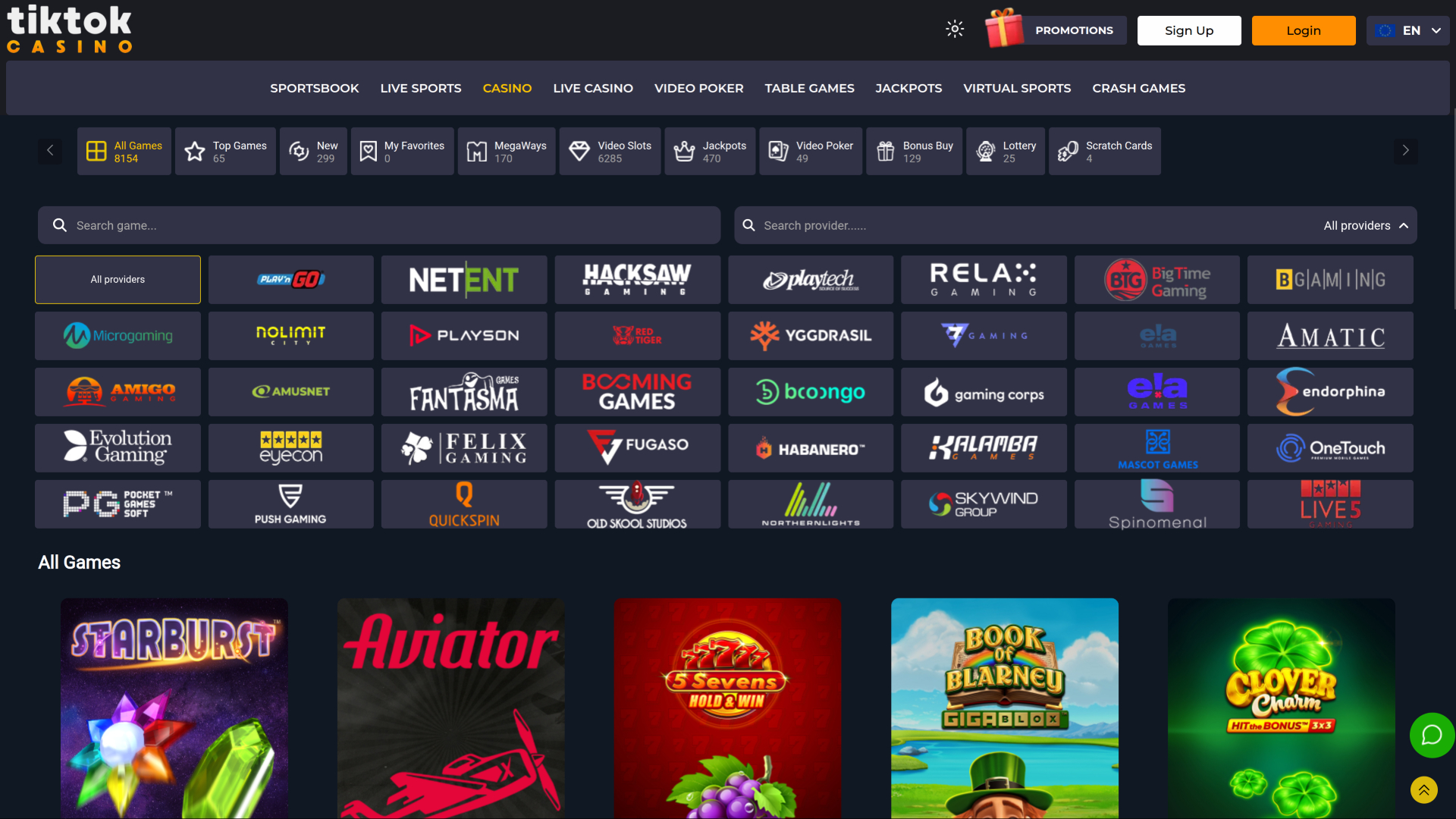 TikTok Casino Desktop Game Developers