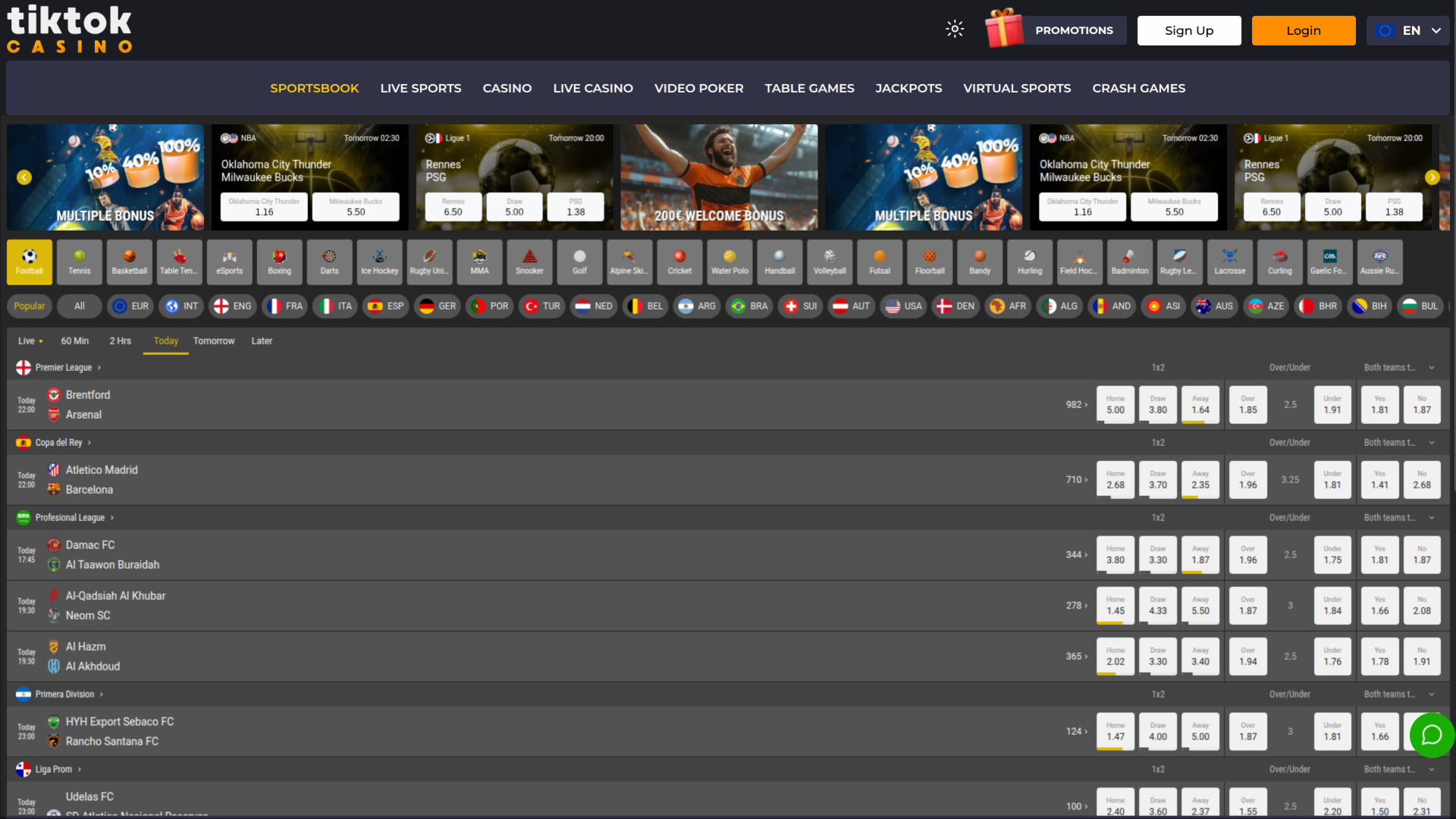 TikTok Casino Desktop Sports