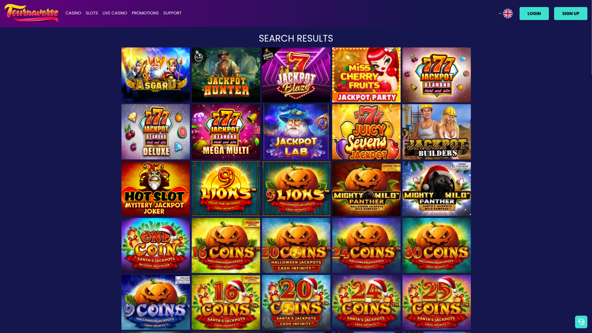 Tournaverse Casino Desktop Jackpot