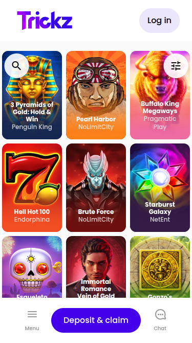 Trickz Casino Mobile Games