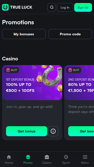 TrueLuck Casino Mobile Promotions