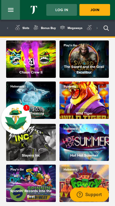 TuskCasino Mobile Games