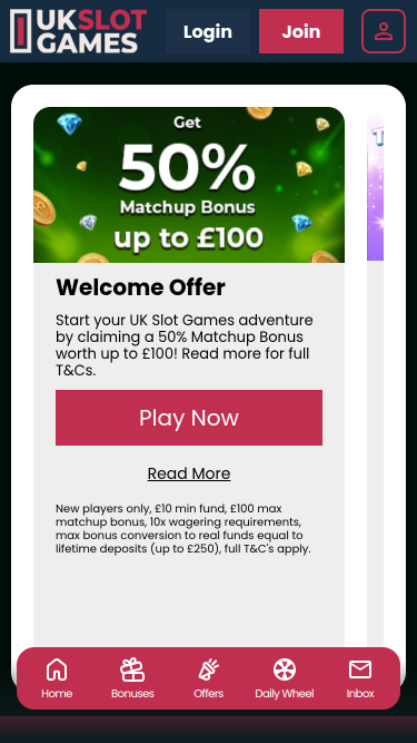 UK Slot Games Mobile Promotions