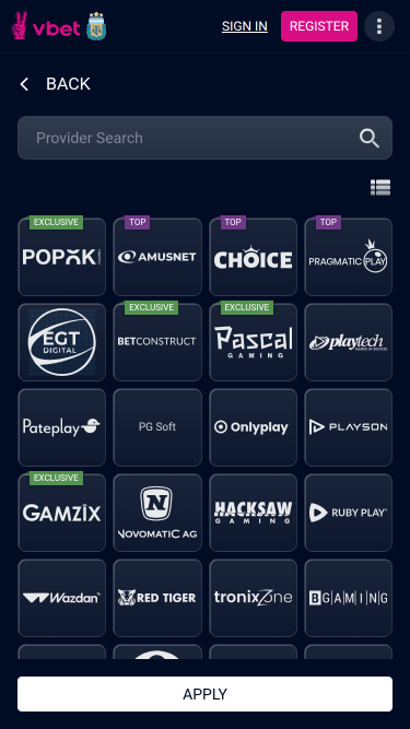 Vbet Casino Mobile Game Developers