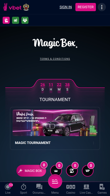 Vbet Casino Mobile Magic Box