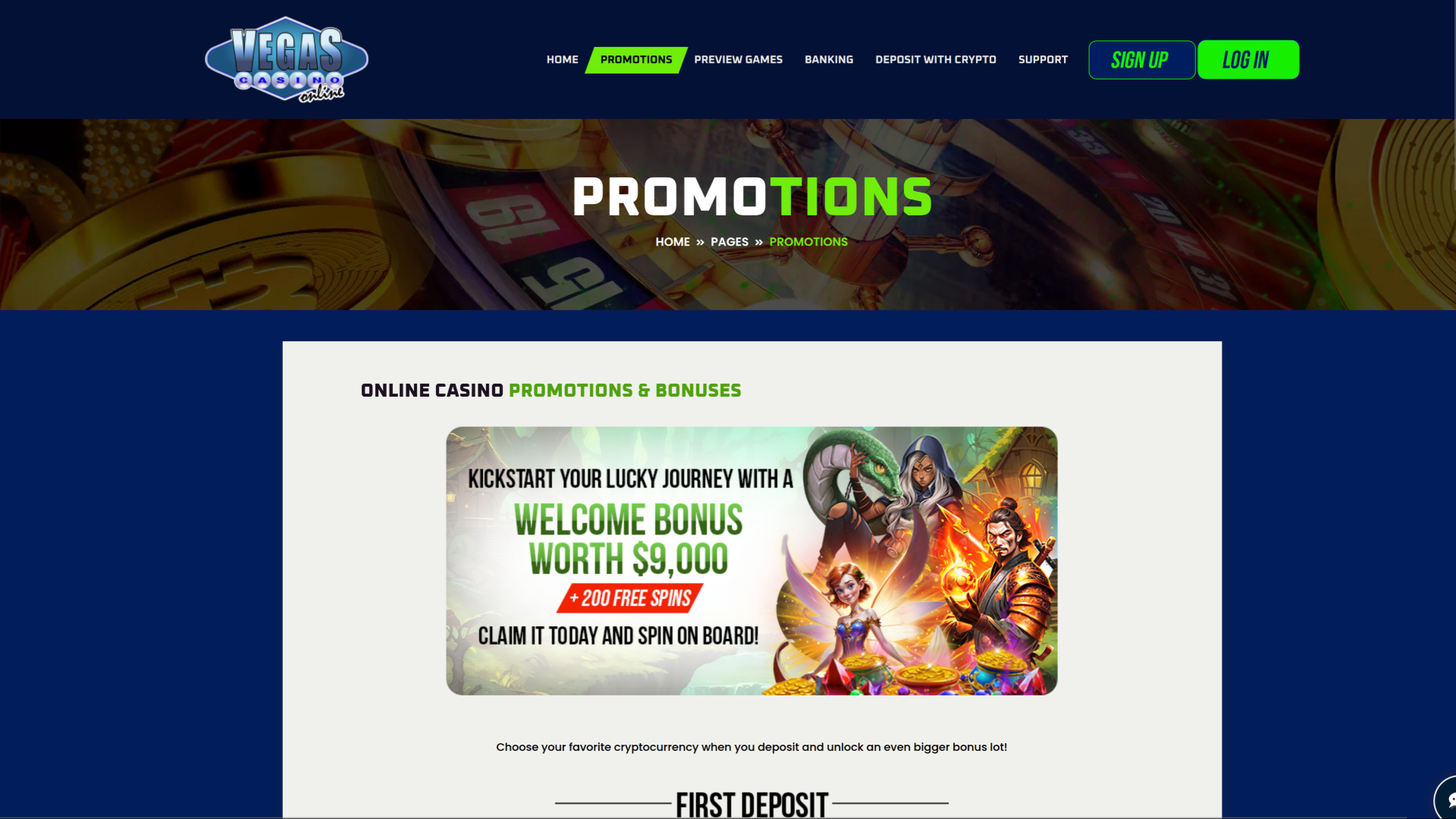 Vegas Casino Online Desktop Promotions