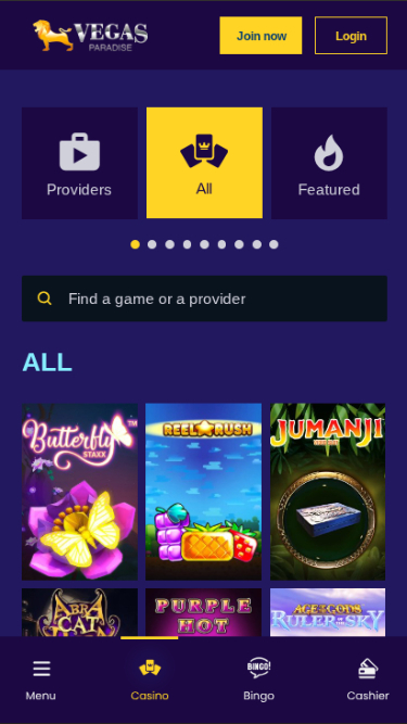 Vegas Paradise Casino Mobile Games