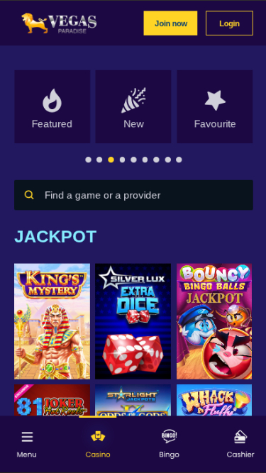 Vegas Paradise Casino Mobile Jackpot