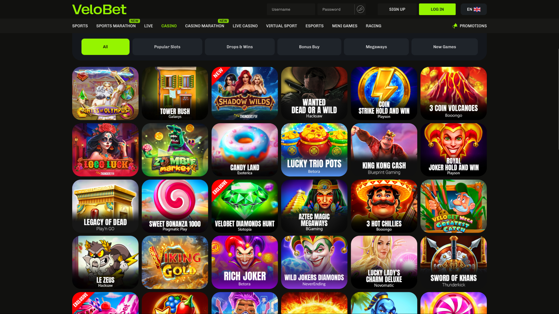 Velobet Desktop Games
