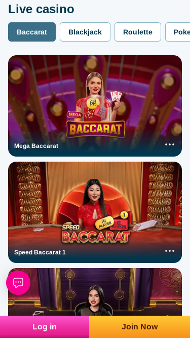 Vera John Casino Mobile Live Dealer