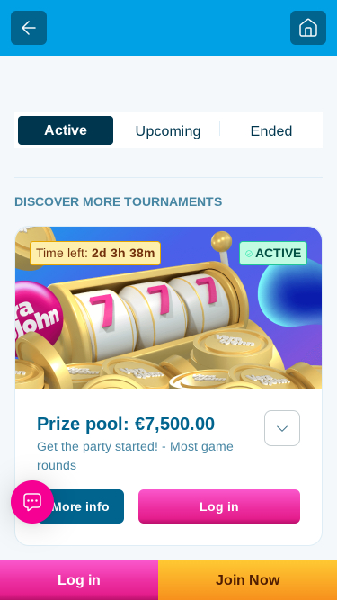 Vera John Casino Mobile Tournaments