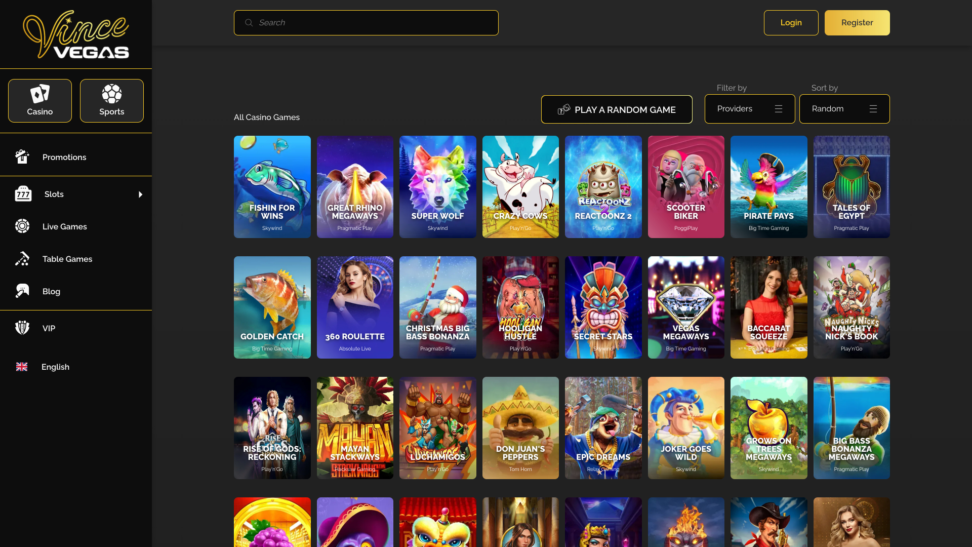 Vince Vegas Casino Desktop Games