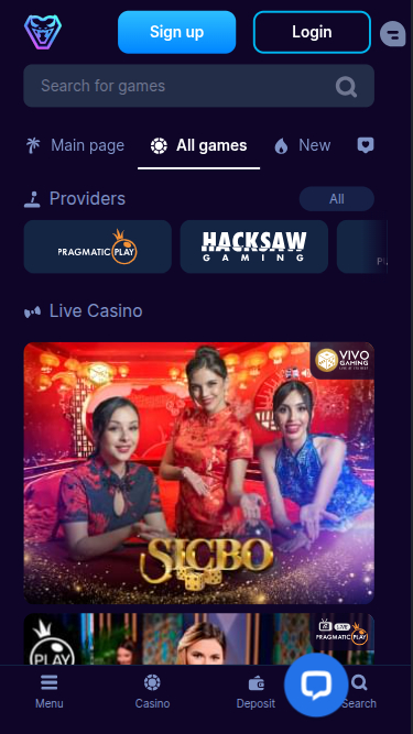 Viperspin Casino Mobile Live Dealer