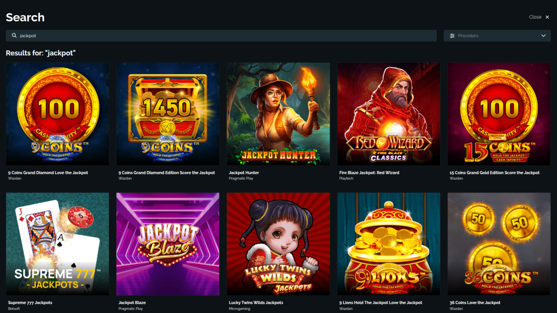 VipMonte Casino Desktop Jackpot