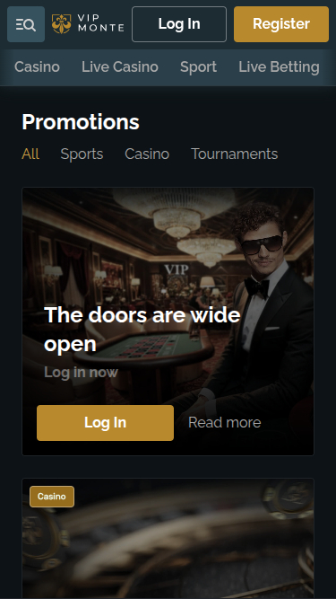 VipMonte Casino Mobile Promotions