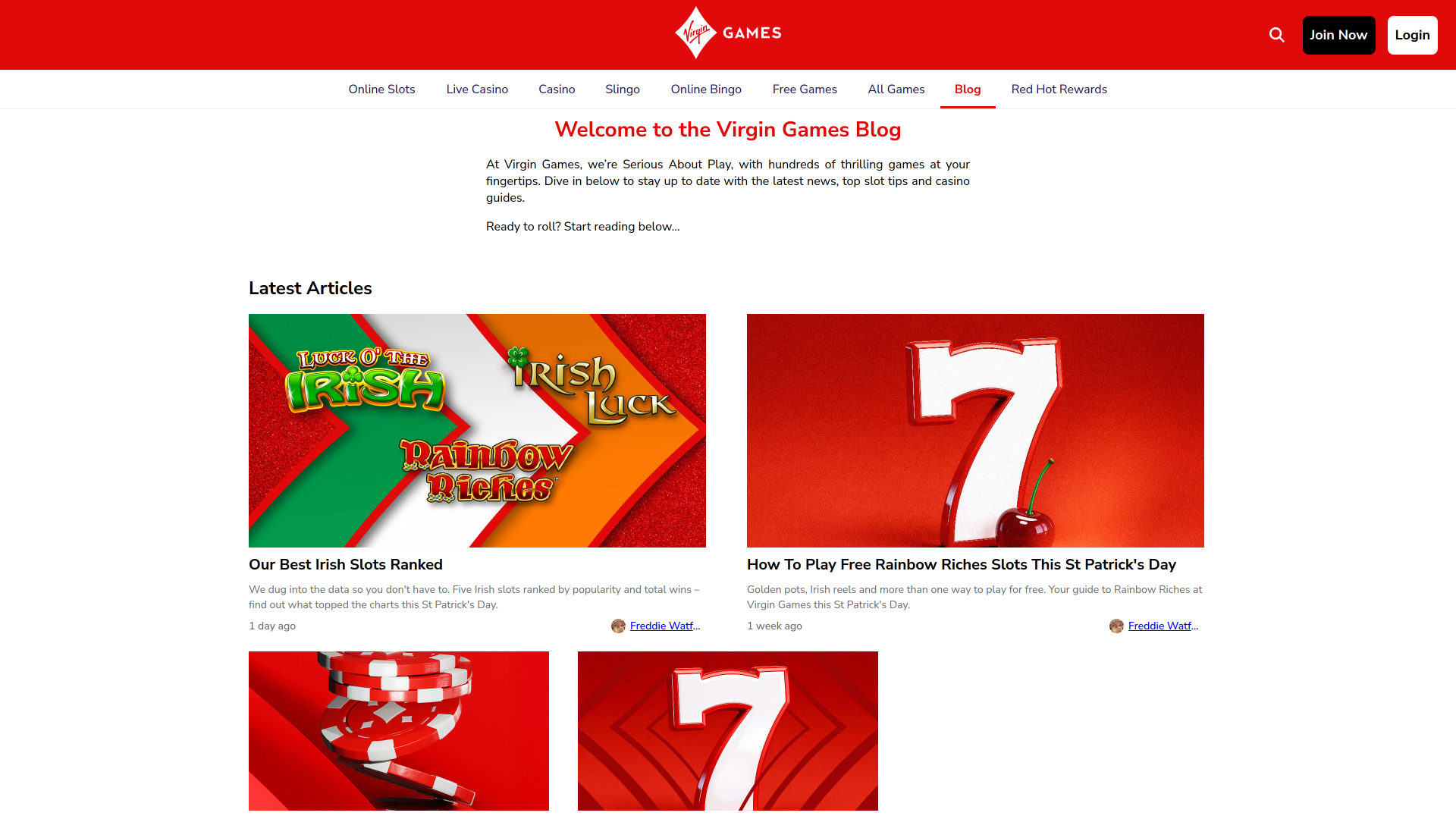 Virgin Games Desktop Blog