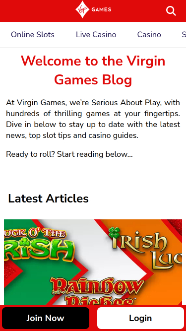 Virgin Games Mobile Blog