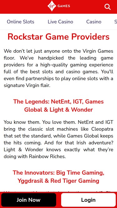 Virgin Games Mobile Game Developers