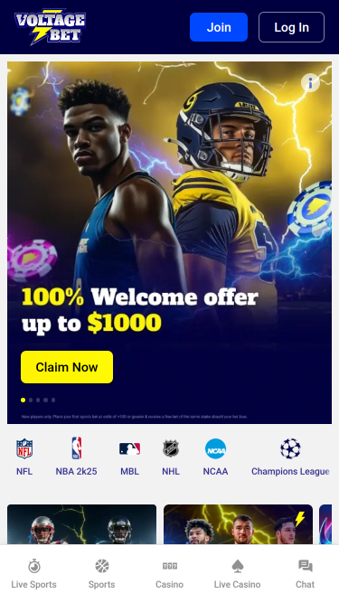 VoltageBet Casino Homepage
