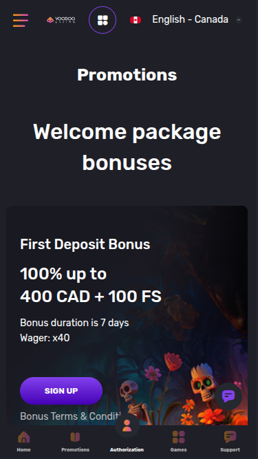 Voodoo Casino Mobile Promotions