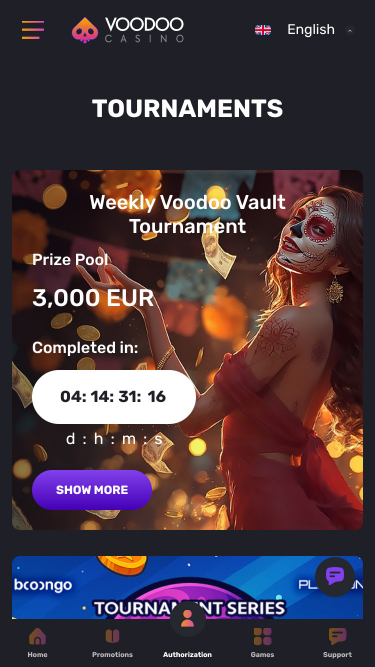 Voodoo Casino Mobile Tournaments
