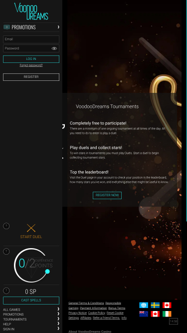 VoodooDreams Casino Mobile Tournaments