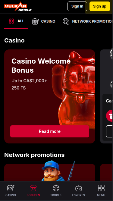Vulkanspiele Casino Mobile Promotions