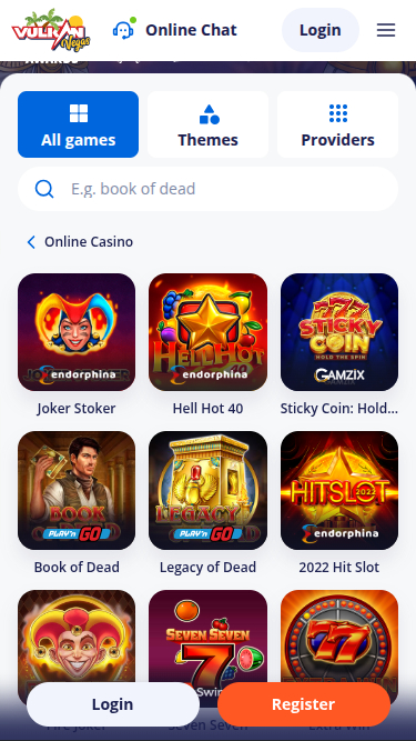 VulkanVegas Casino Mobile Games