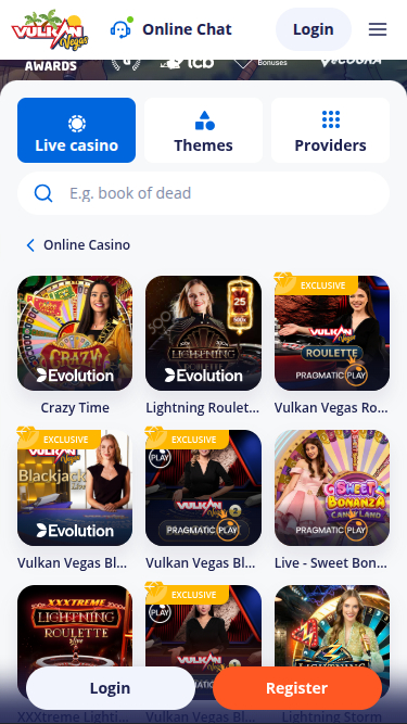 VulkanVegas Casino Mobile Live Dealer