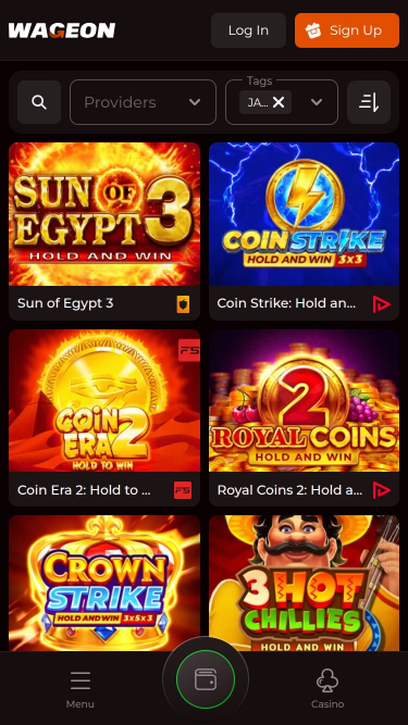 Wageon Casino Mobile Jackpot