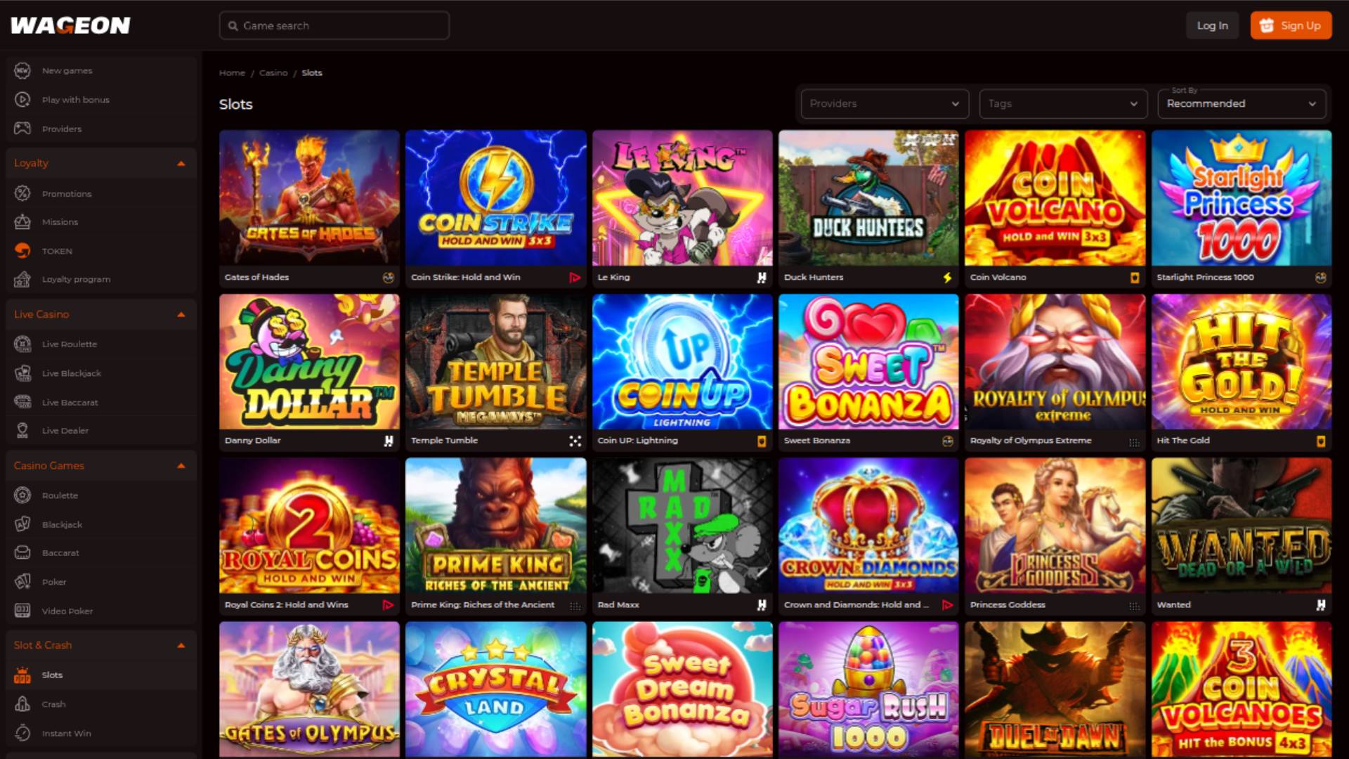 Wageon Casino Games