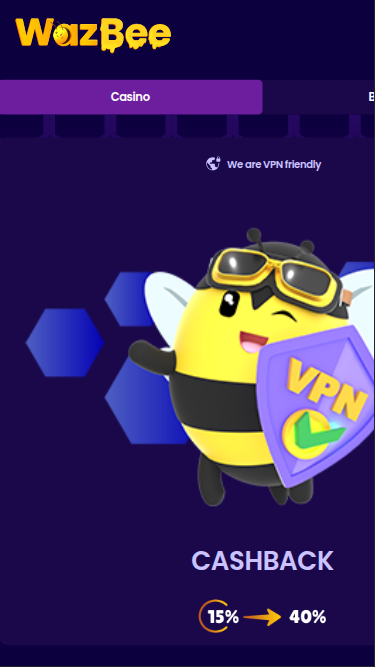  Wazbee Casino Mobile Homepage