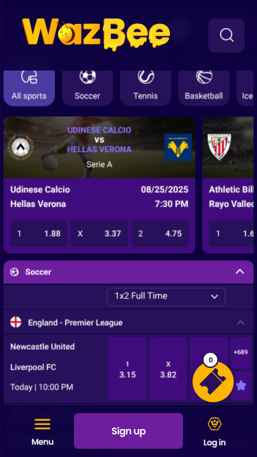 Wazbee Casino Mobile Sportbook