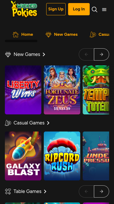 Wicked Pokies Casino Games Mobile