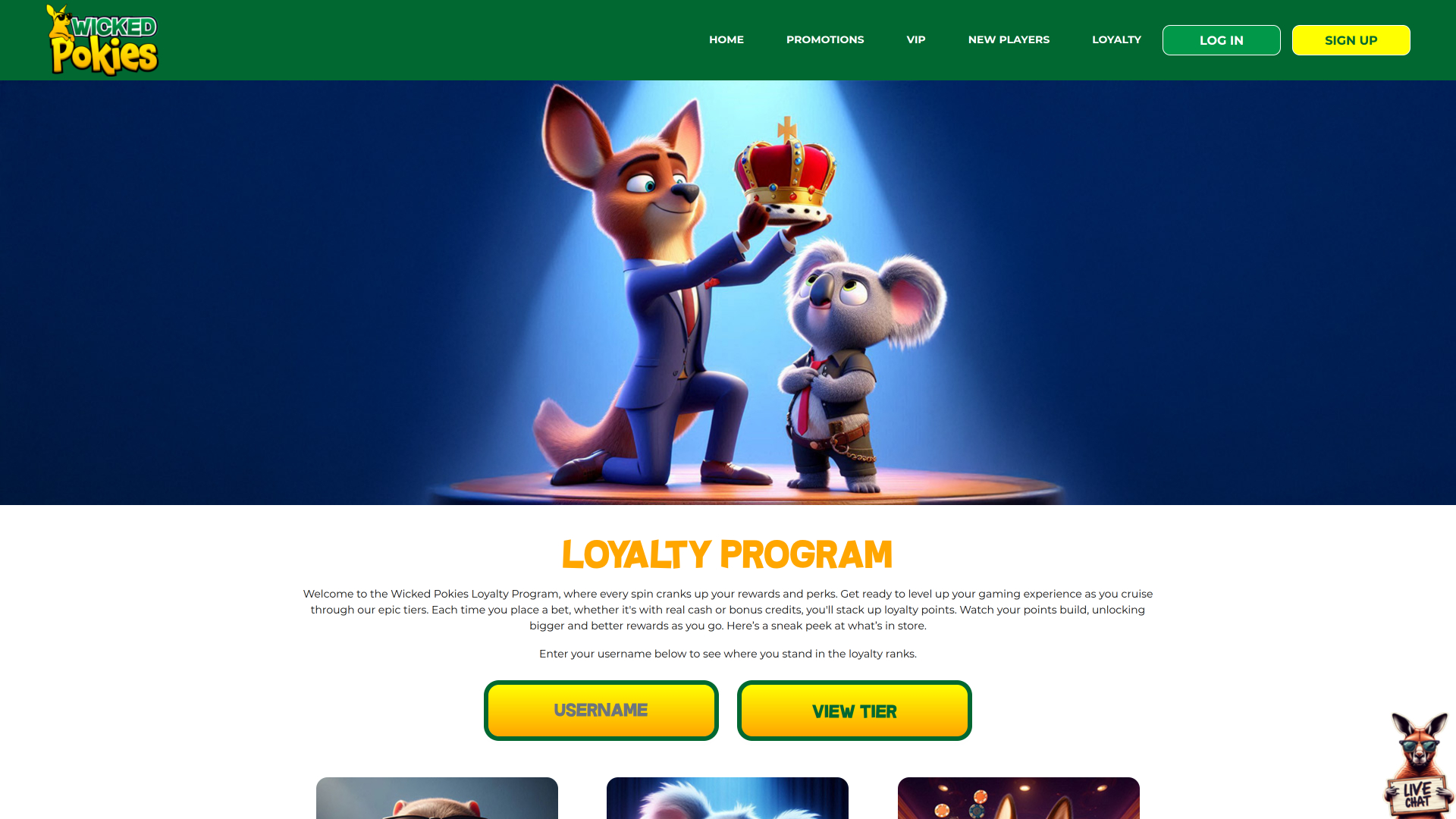 Wicked Pokies Casino VIP Desktop