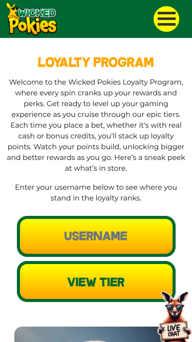 Wicked Pokies Casino VIP Mobile
