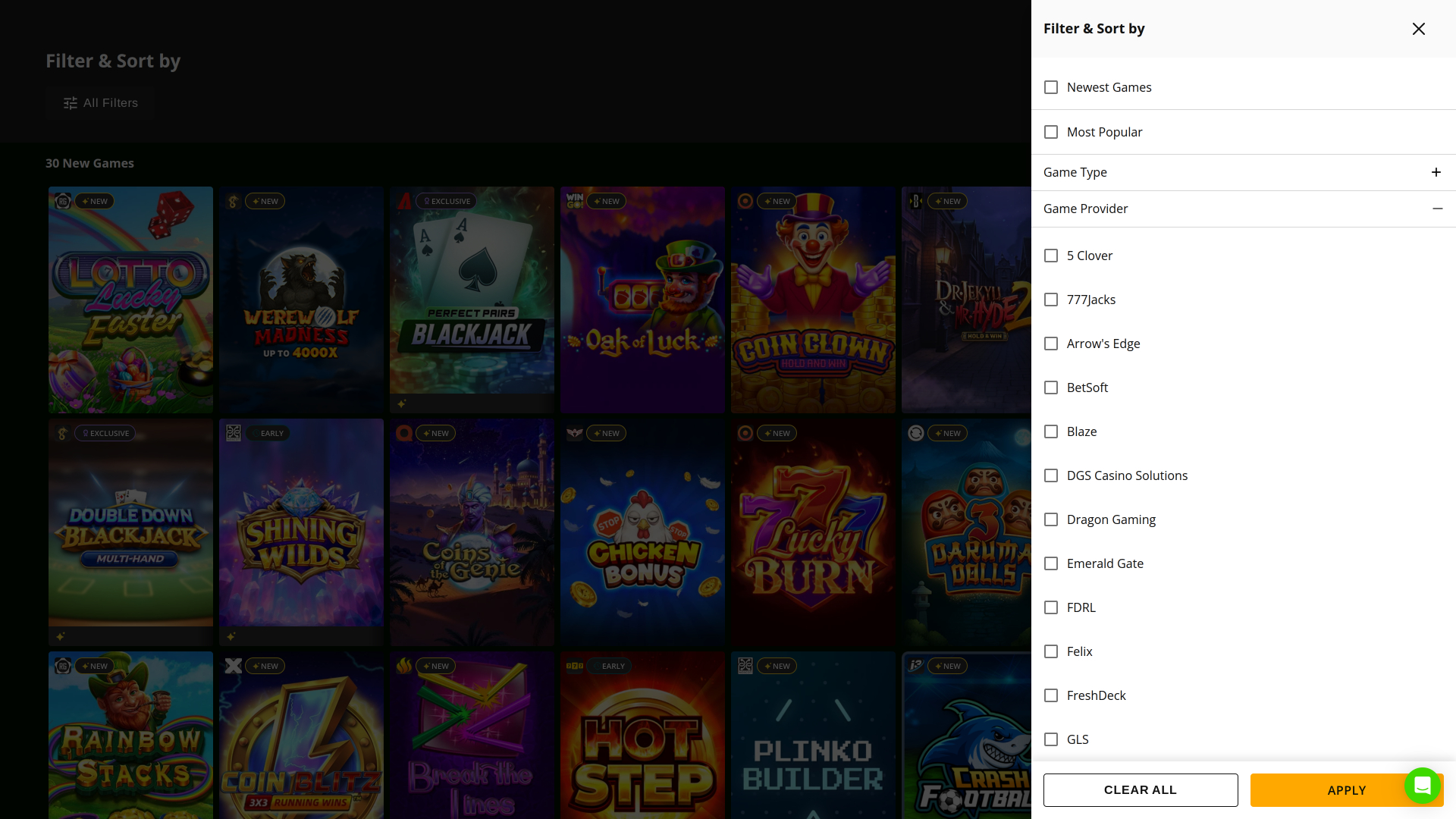 Wild Casino Desktop Game Developers
