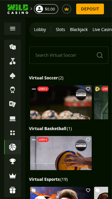 Wild Casino Mobile Virtual Sports