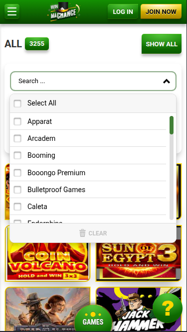 Win Machance Casino Mobile Game Developers