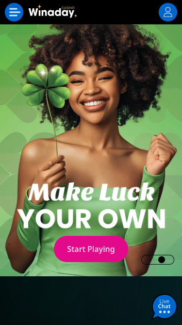 Winaday Casino Mobile Homepage