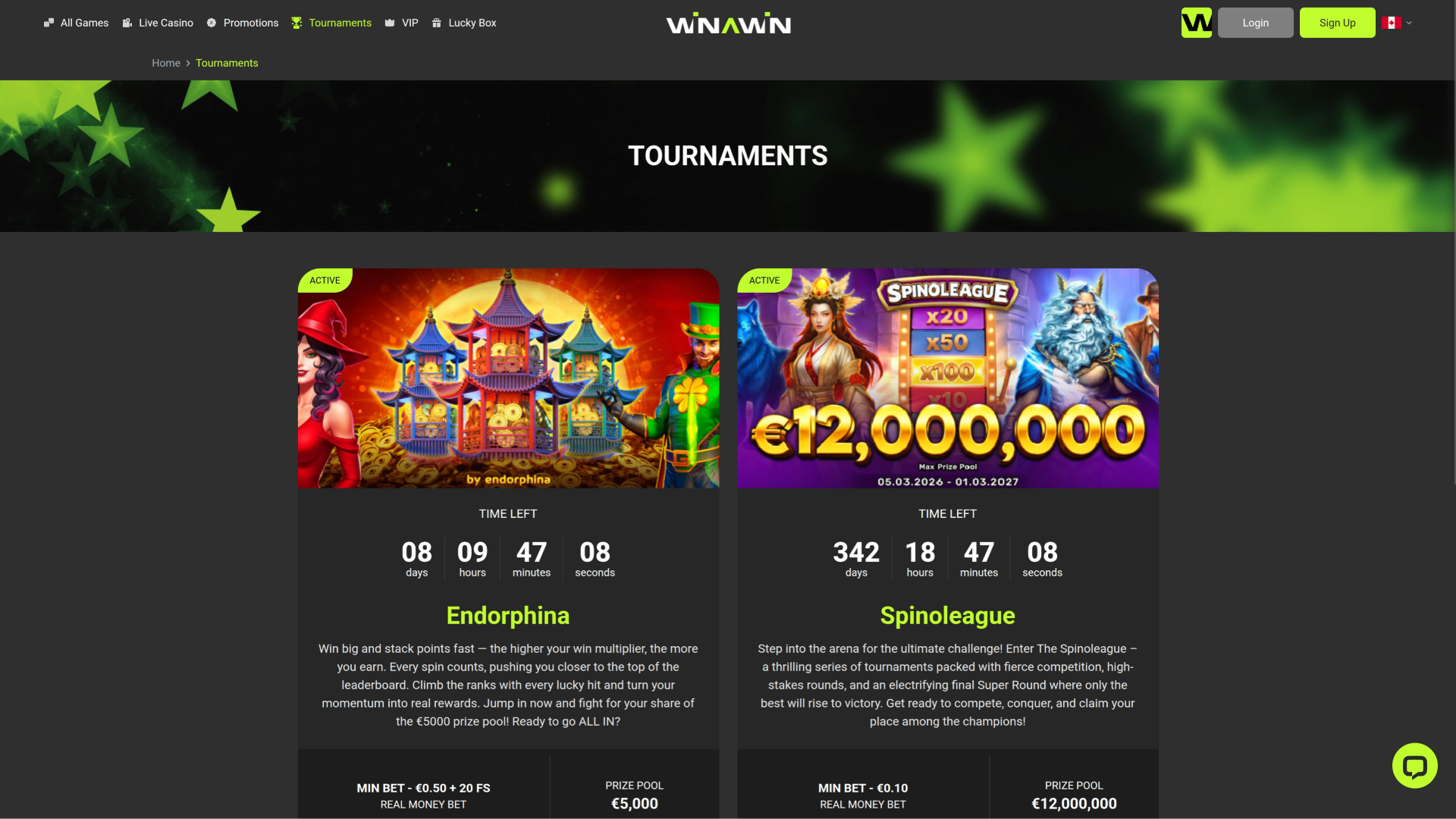  Winawin Casino Desktop Tournaments
