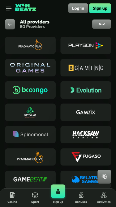 WinBeatz Casino Game Developers