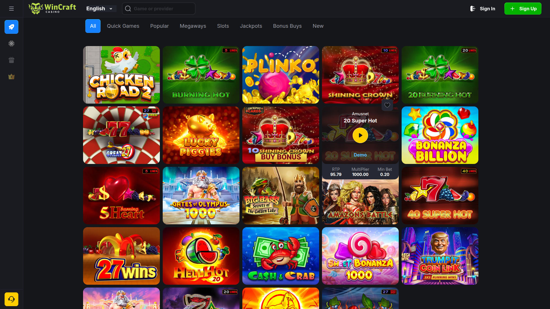 WinCraft Casino Desktop Games