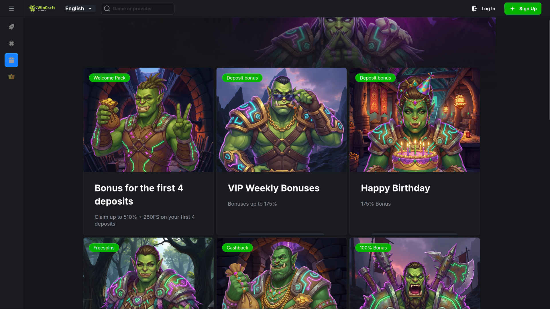 WinCraft Casino Desktop Promotions
