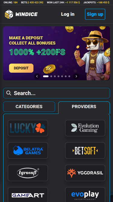 WinDice Casino Mobile Game Developers
