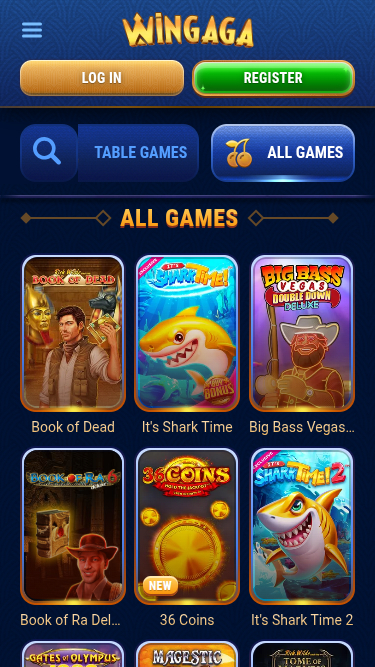 WinGaga Casino Mobile Games
