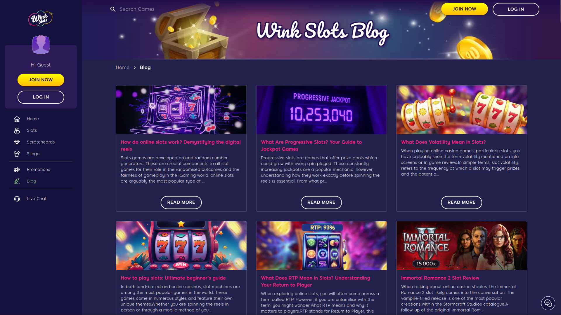 Wink Slots Casino Desktop Blog