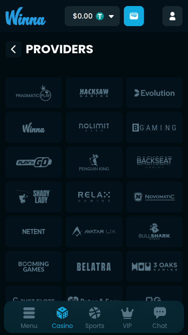 Winna Casino Mobile Game Developers