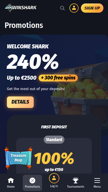Winshark Casino Mobile Promotions
