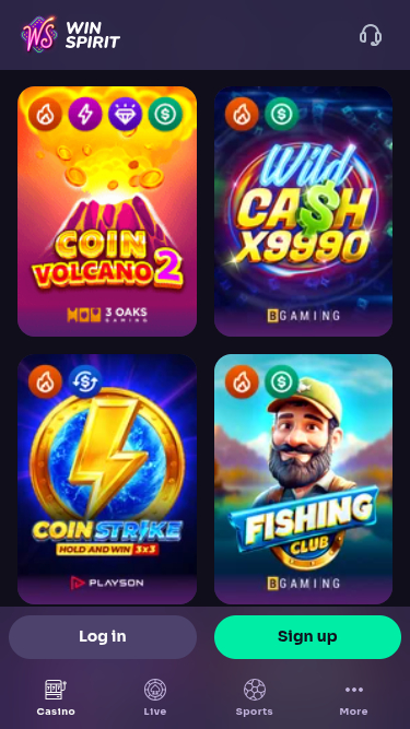 WinSpirit Casino Mobile Games